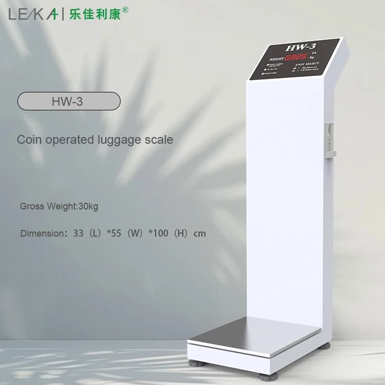 Multilingual Coin Operated Weight Vend Machine Airport Luggage Scale