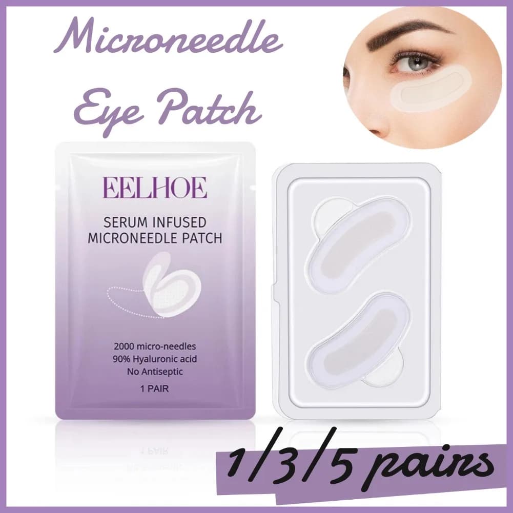 Eye Patch with collagen microaghi Eye mask with hyaluronic acid soluble microaghi for dark circles Hydrating under the skin care of eyes