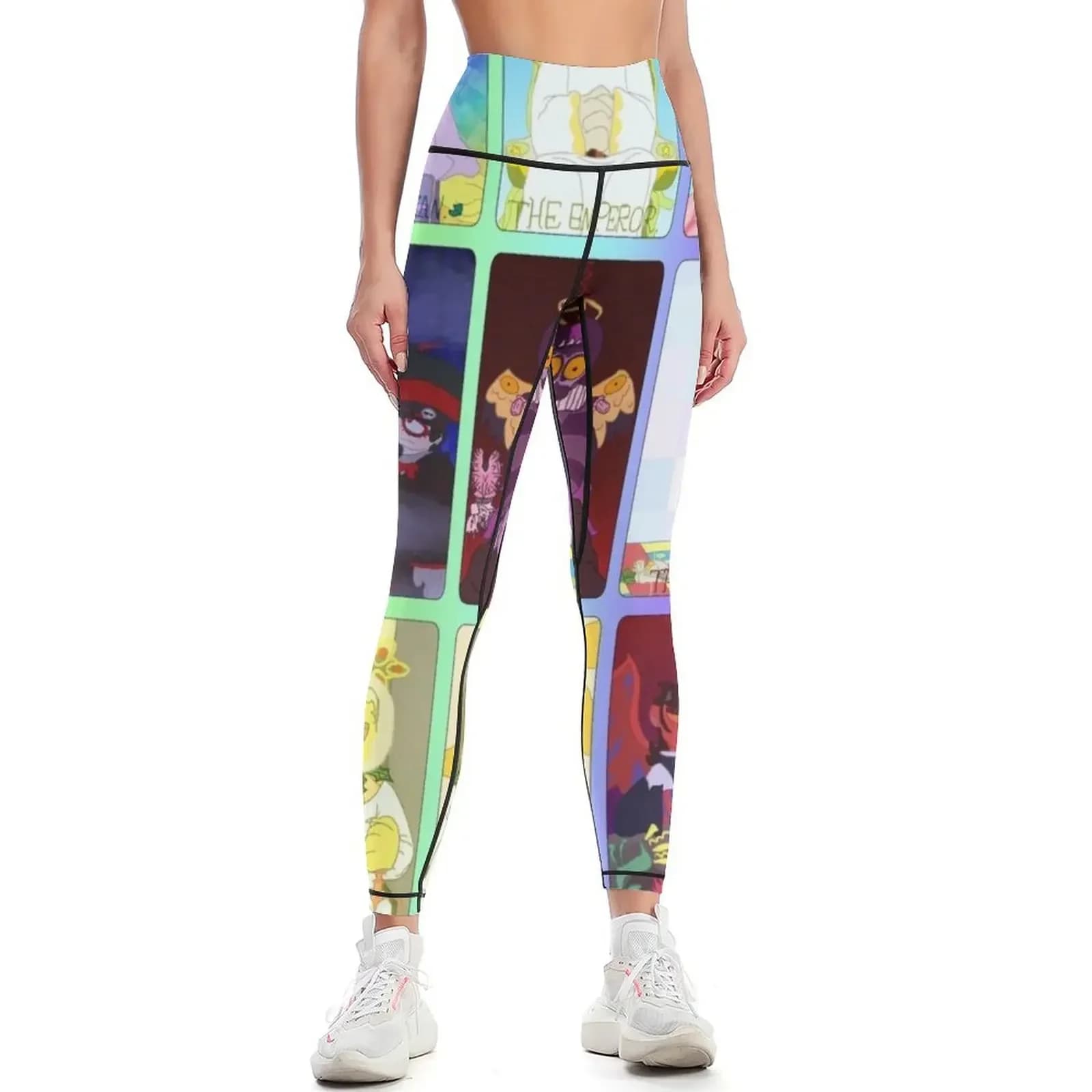Leggings con stampe tarocche, Pantaloni sportivi da donna, Abbigliamento sportivo da donna per ragazze, Top da palestra, Leggings da donna