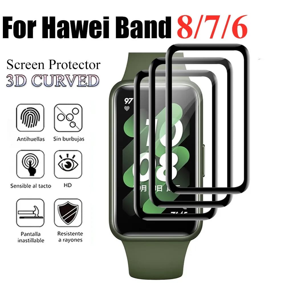 Pellicola protettiva in vetro morbido per Huawei Watch Fit 2 Smartwatch Pellicola proteggi schermo per Huawei Bnad 8 6 7 Pro Honor Band 6 Cover Strap