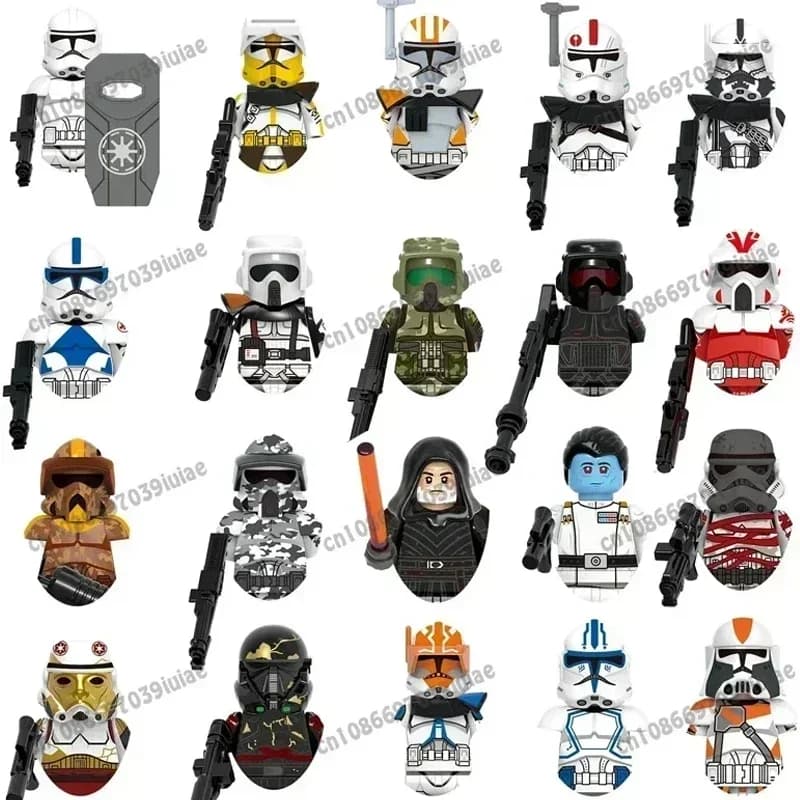 Hot Toys STAR WARS Clone Troopers Imperial Stormtrooper 501st Regiment Mini Robot Figure Toy Bricks Assembling Doll Present