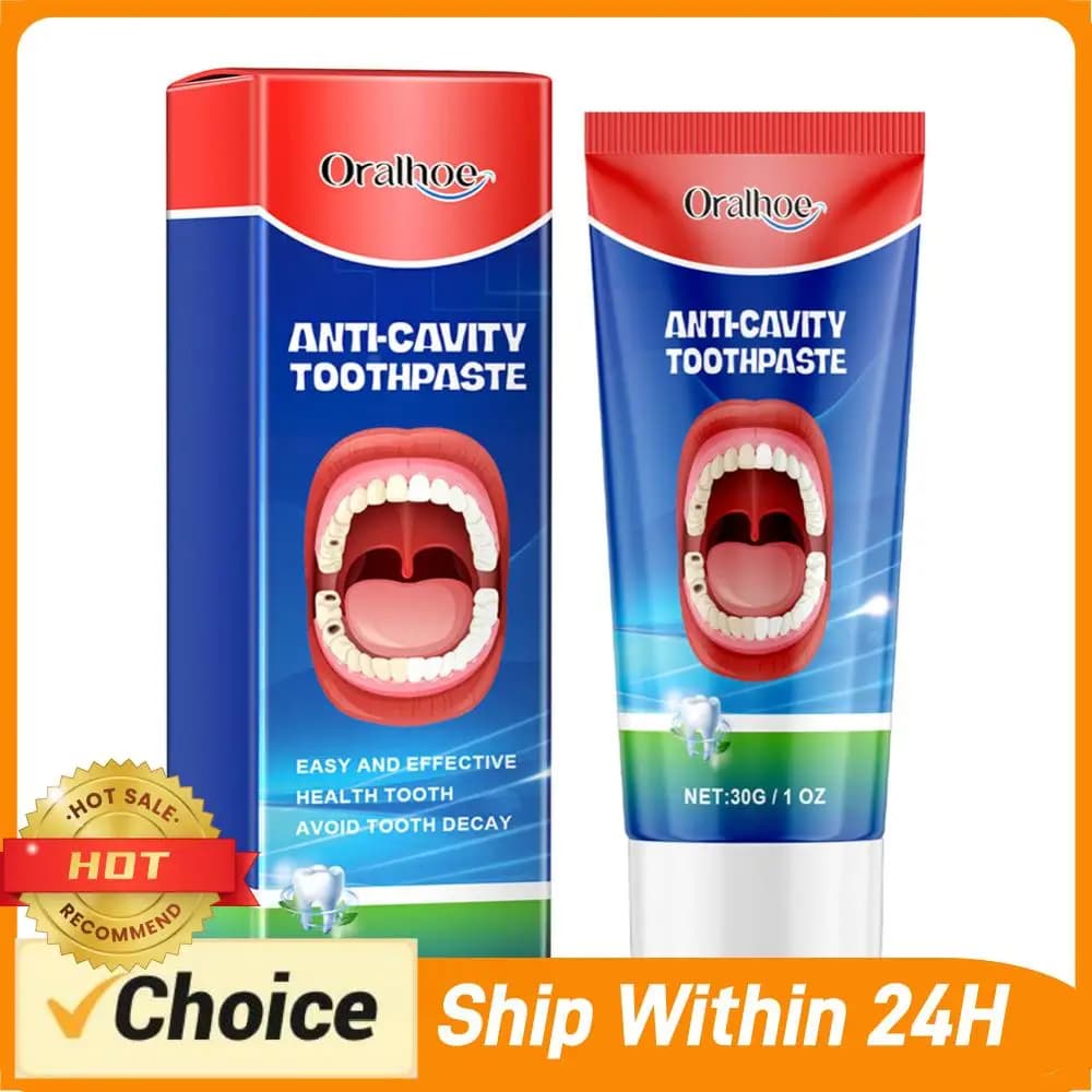 Dentifricio Anti-carie 30g, Removes Macchie, Fresh Food, Whitening, Adult Natural