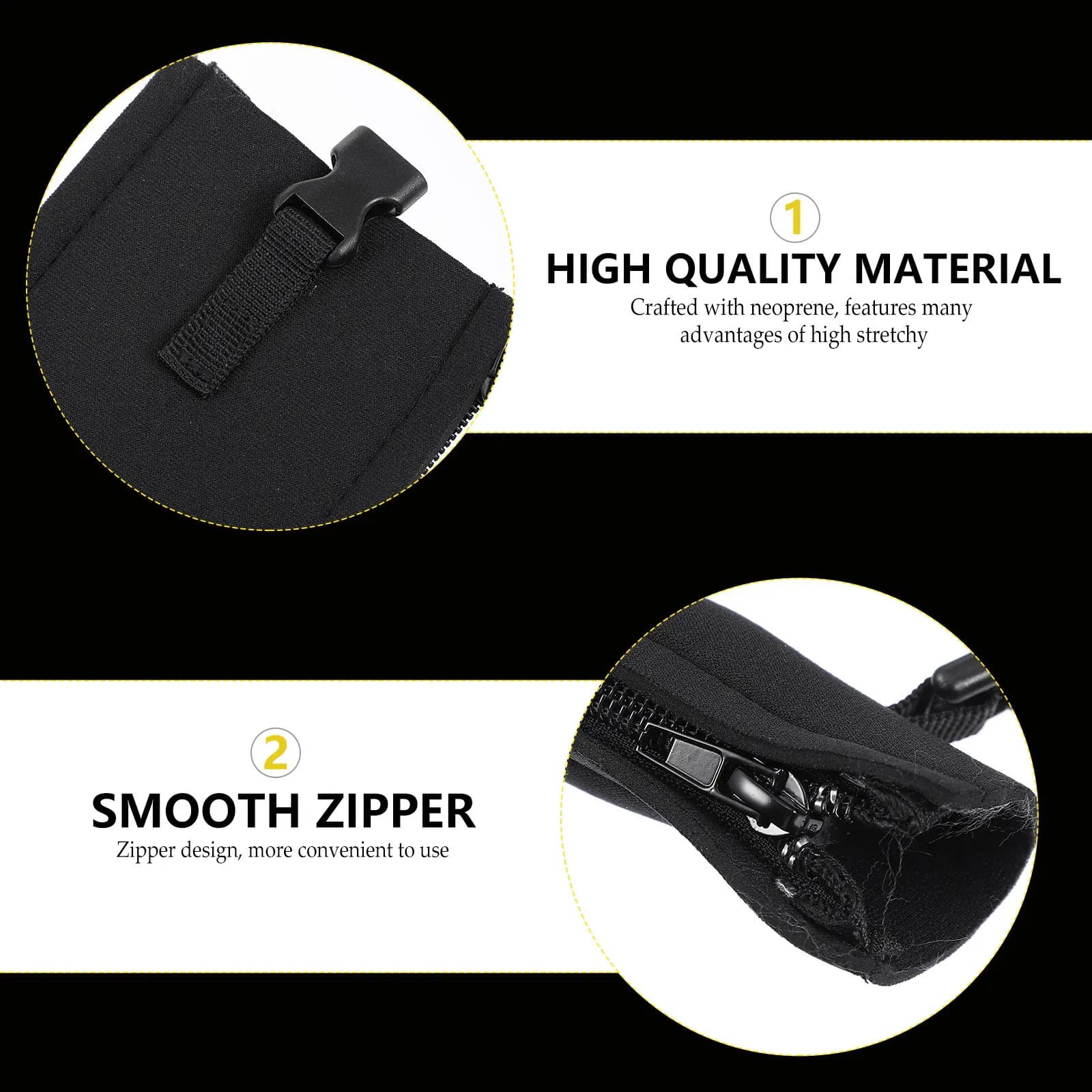 Set di 4 Guaine in Neoprene per Gestione Cavi, Organizzatore Elastico per Cavi di TV e Computer, Protezione e Organizzazione Fili