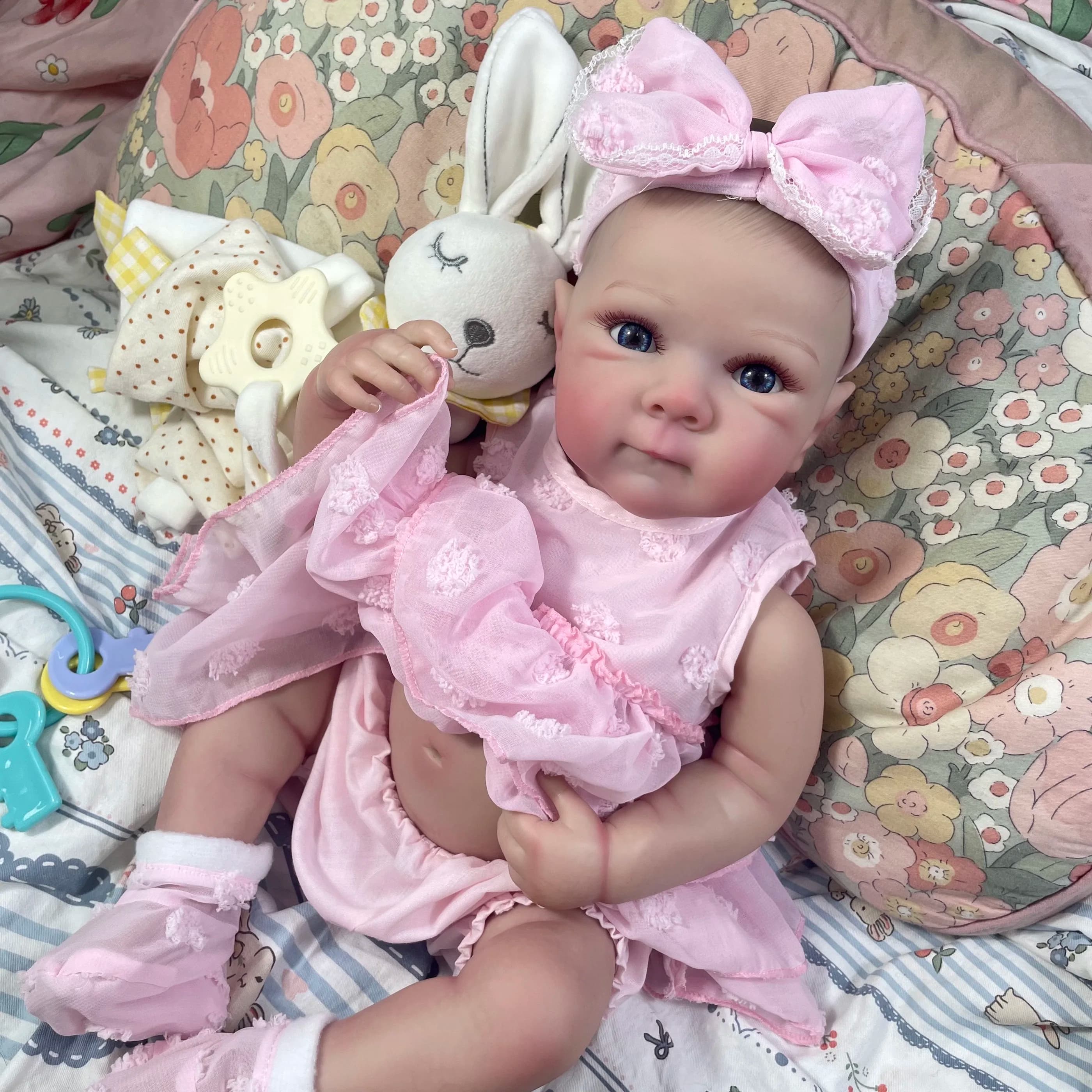 MRB 18 pollici finito Reborn Baby Doll pieno di silicone vinile ragazza lavabile Bettie con pelle 3D realistica dipinta giocattolo di Natale rinato
