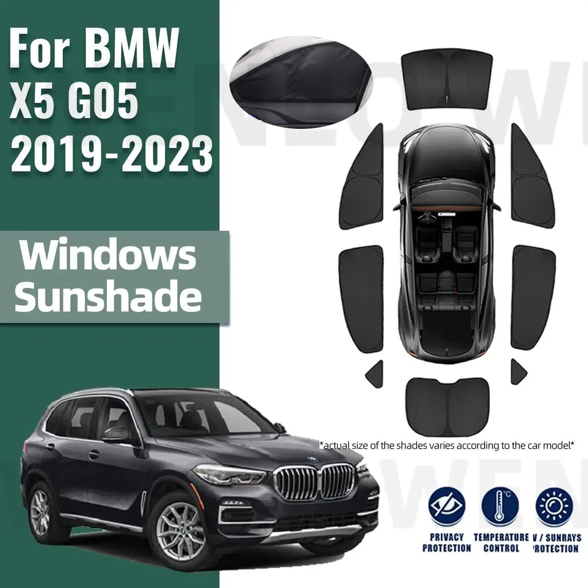 Per BMW X5 G05 2019 2020 2021 2022 2023 copertura completa parasole per auto tenda per parabrezza anteriore finestra laterale posteriore parasole scudo