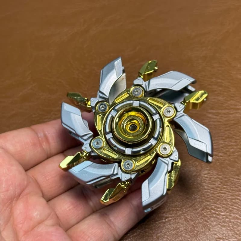 Fidget Spinner Meccanico per Adulti, Antistress, Giroscopio da Dito in Metallo, Giocattolo da Scrivania per Ufficio, Materiale in Lega Metallica