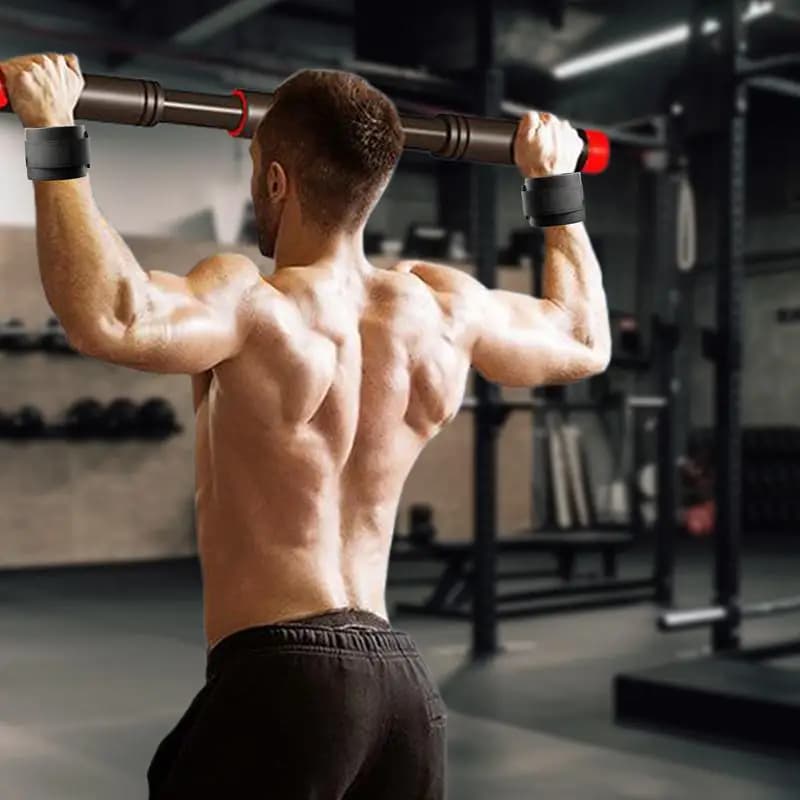 Impugnature per gancio per sollevamento pesi con fasce per il polso Cinghia da polso per barra a mano Palestra Fitness Supporto per polso Cinghia per sollevamento Gancio per trazioni