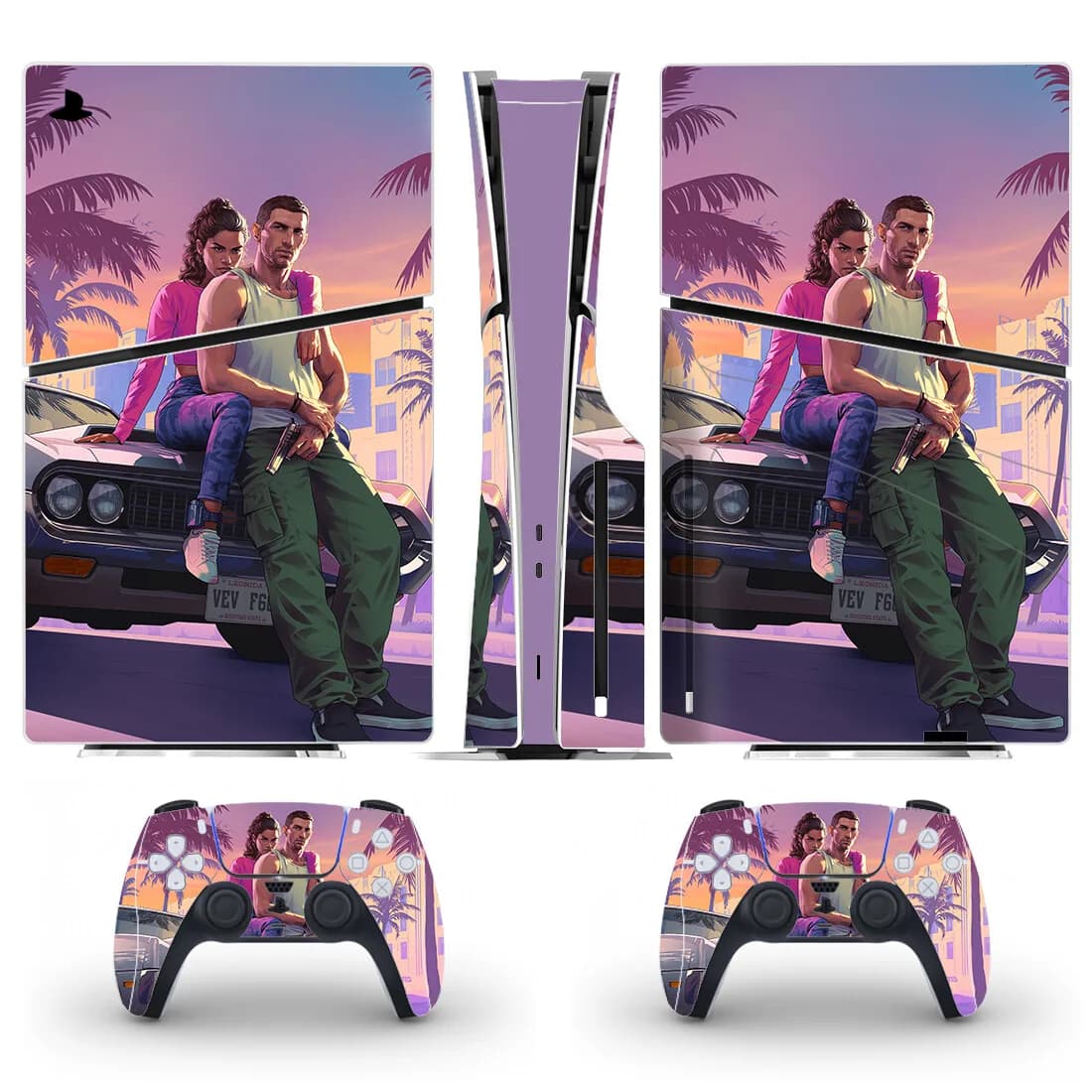 New Film Game PS5 Slim Disc Digital Skin Sticker Decal Cover for Console and 2 Controllers New PS5 Pro Disk Fat Skin Vinyl