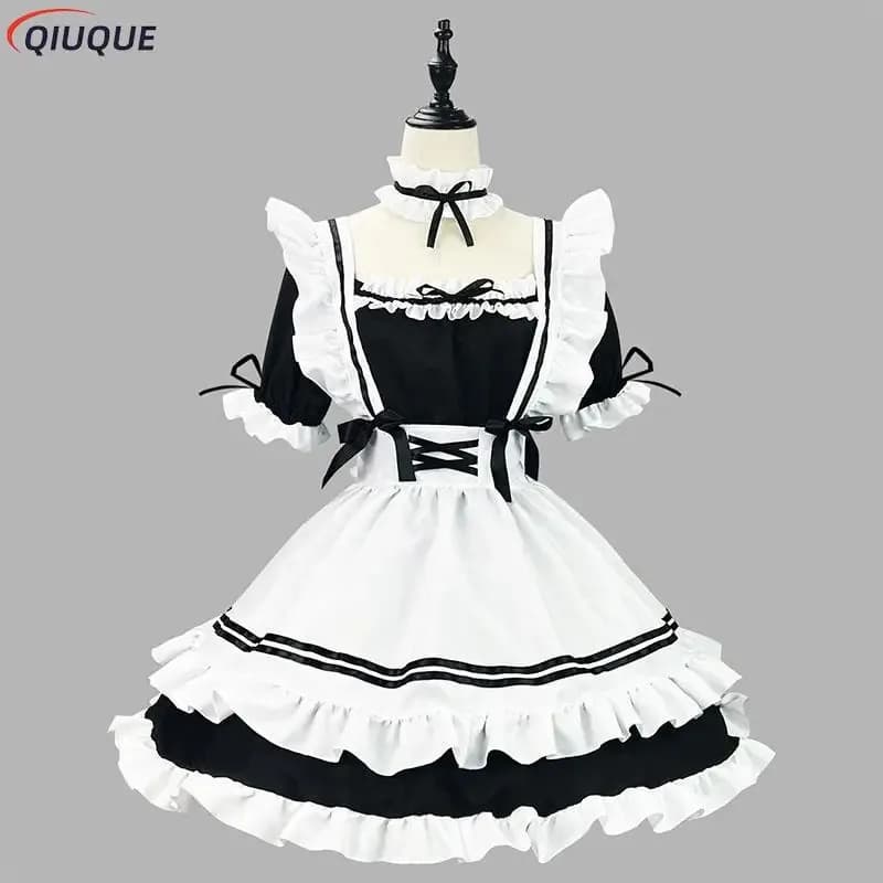 S-5XL Vestito da cameriera giapponese Bella ragazza Lolita Dress Costume cosplay Dolce gatto carino Cafe Harajuku Kawaii Uniforme Plus Sizea;2,c'4
