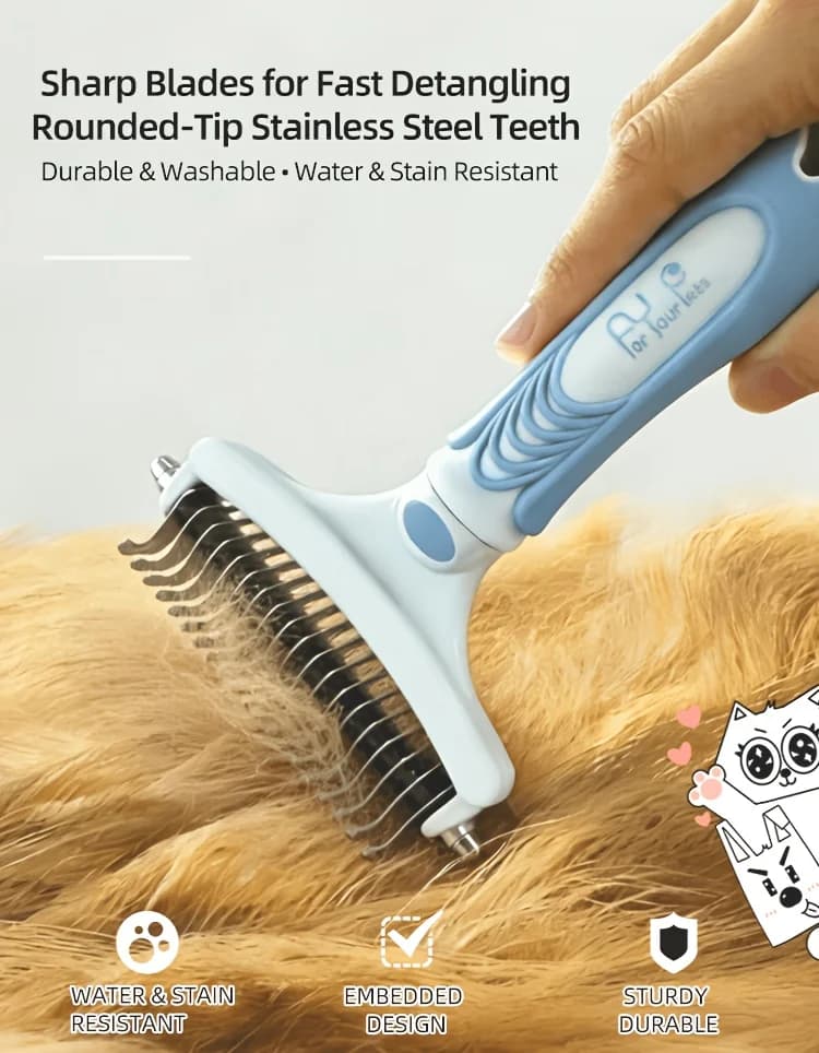 Professional Pet Detangling Rake Comb Stainless Steel Pin Brush Grooming Accessory Medium Large Dogs Cats Daily Care At Home