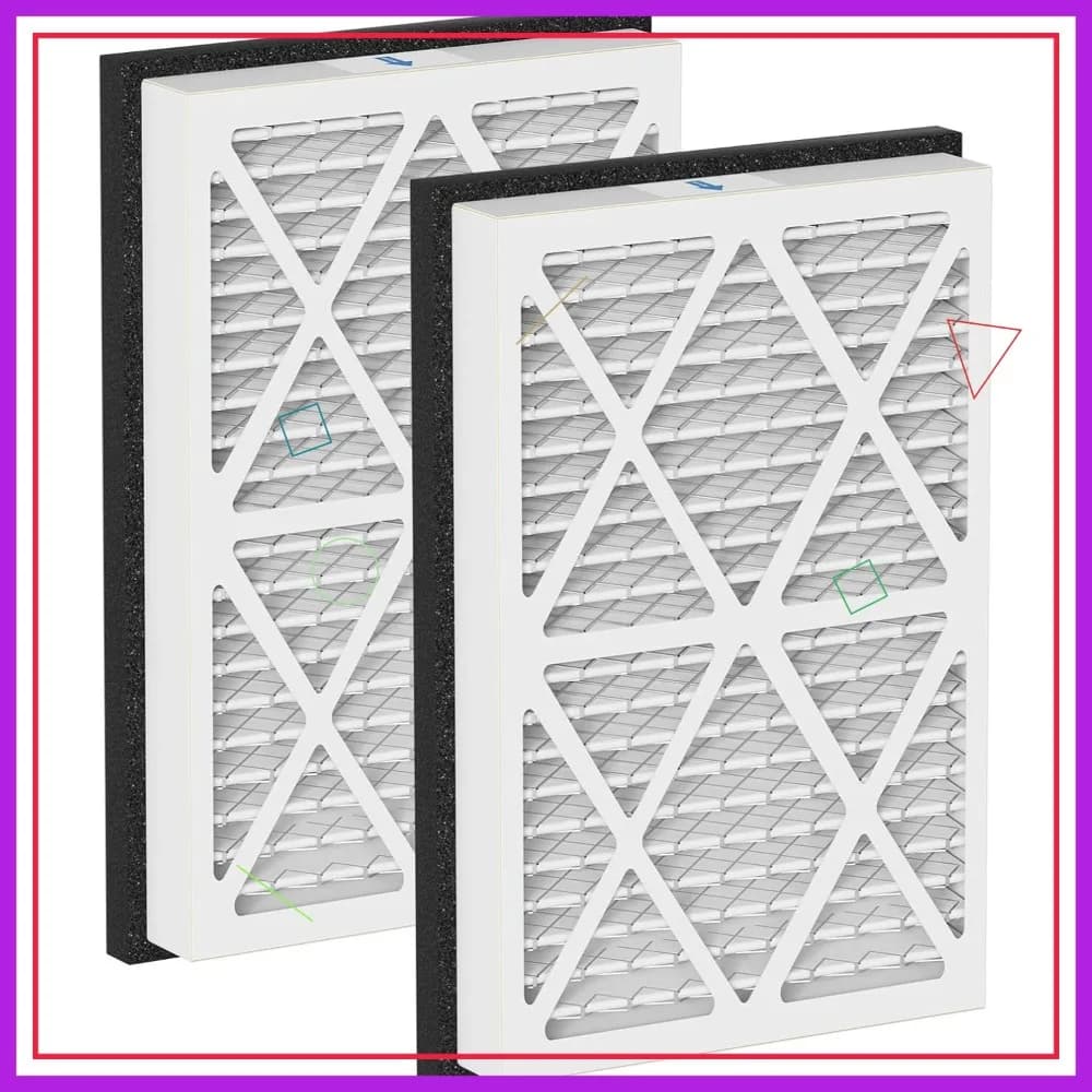 Filtro aria plissettato MERV 13 20x30x3, confezione da 2, per griglia di ritorno aria, spessore 1 pollice