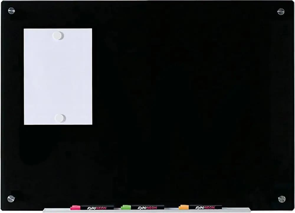 Set di lavagne magnetiche cancellabili a secco in vetro - 3' x 2' con magneti, hardware e vassoio per pennarelli