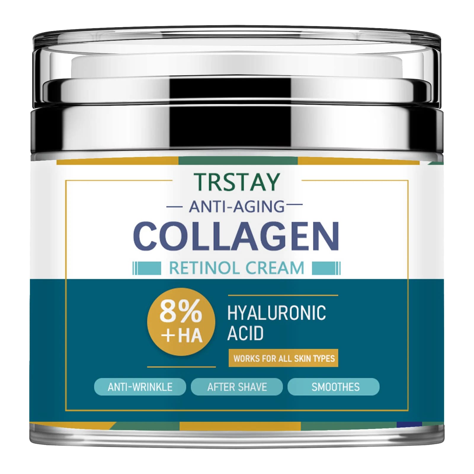 Moisturizing cream for man's face with 8% hyaluronic acid collagen, one or two pumps is enough to dry the cheeks, above and chin and g