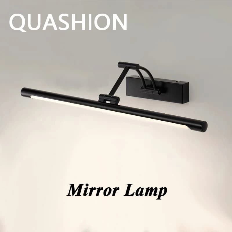 QUASHION Lampada da parete per specchio da bagno LED in metallo pieghevole per armadietto Sconce Apparecchio di illuminazione Nordico Semplice e moderno Toeletta Lustro