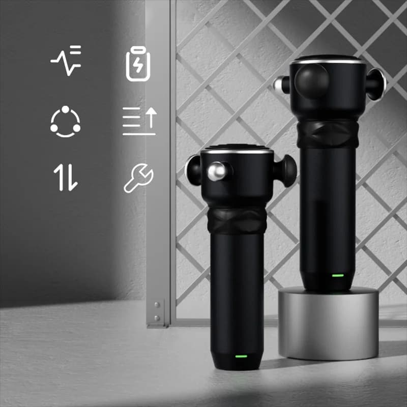 ♪ Suitable for high frequency release gun Gun for relaxation of the band Muscle massager with deep tissue vibration at 4 heads quick release
