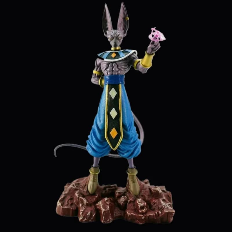 Statua di Beerus da 30cm in PVC, Dio Distruttore di Dragon Ball Super, Figurina Anime da Collezione, Regalo per i Fan
