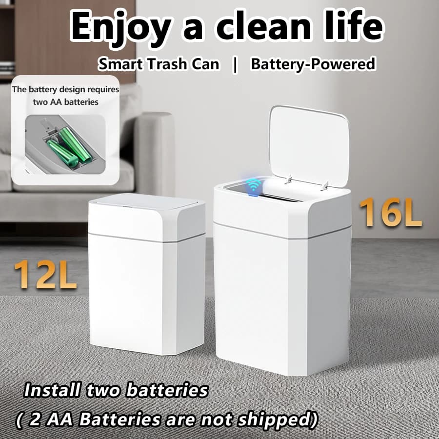 Confezione da 2 bidoni della spazzatura intelligenti con coperchio bidone della spazzatura a induzione cestino dei rifiuti per bagno cucina camera da letto ufficio casa