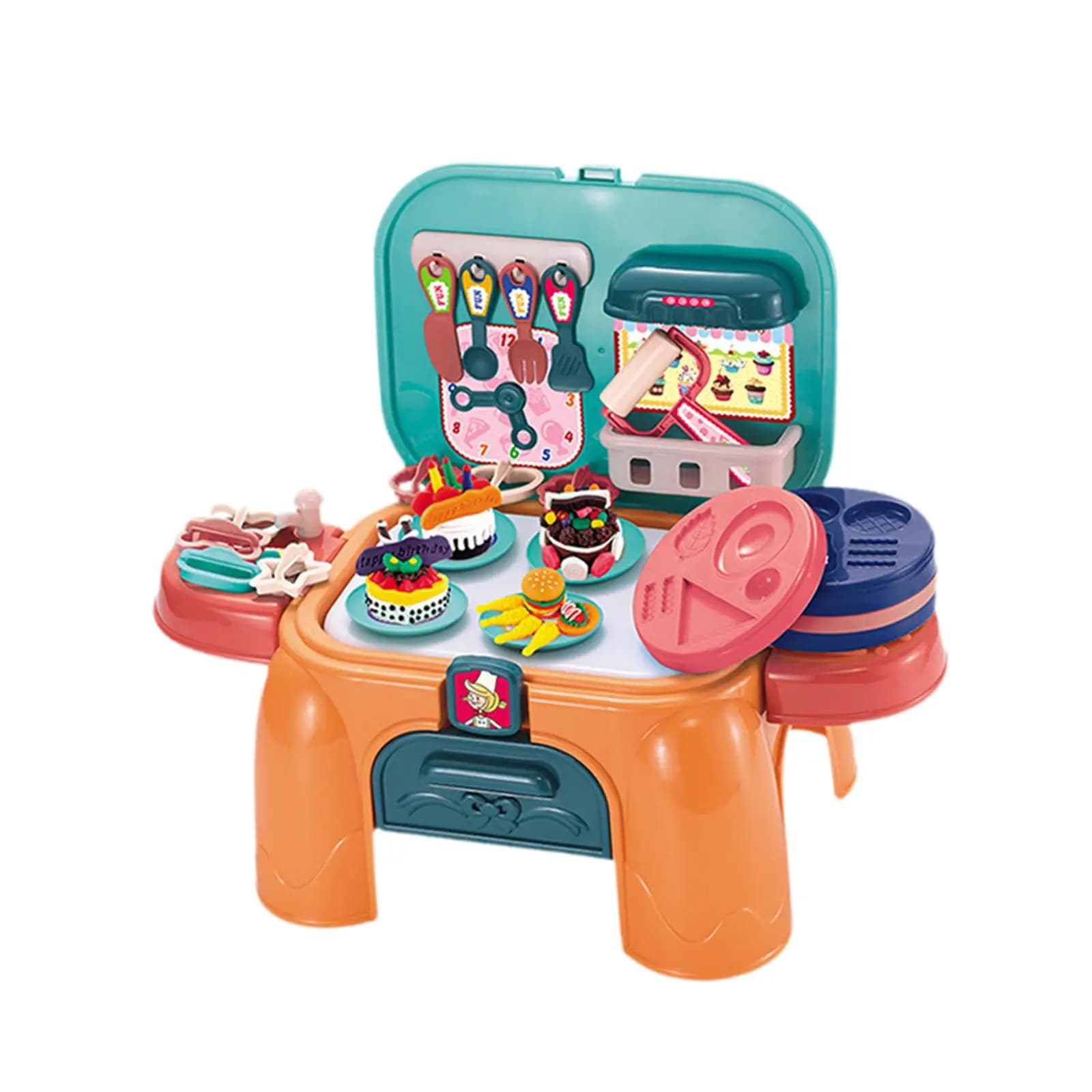 Kit di Attrezzi per Plastilina, Tavolo da Gioco, Essenziali per la Cameretta, Giocattoli Interattivi per Asilo Nido, Decorazioni per la Stanza dei Bambini