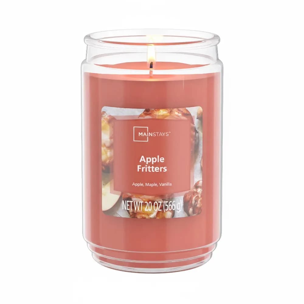 Apple Fritters Scented Candle in Glass Jar Single Wick Home Fragrance 20 oz