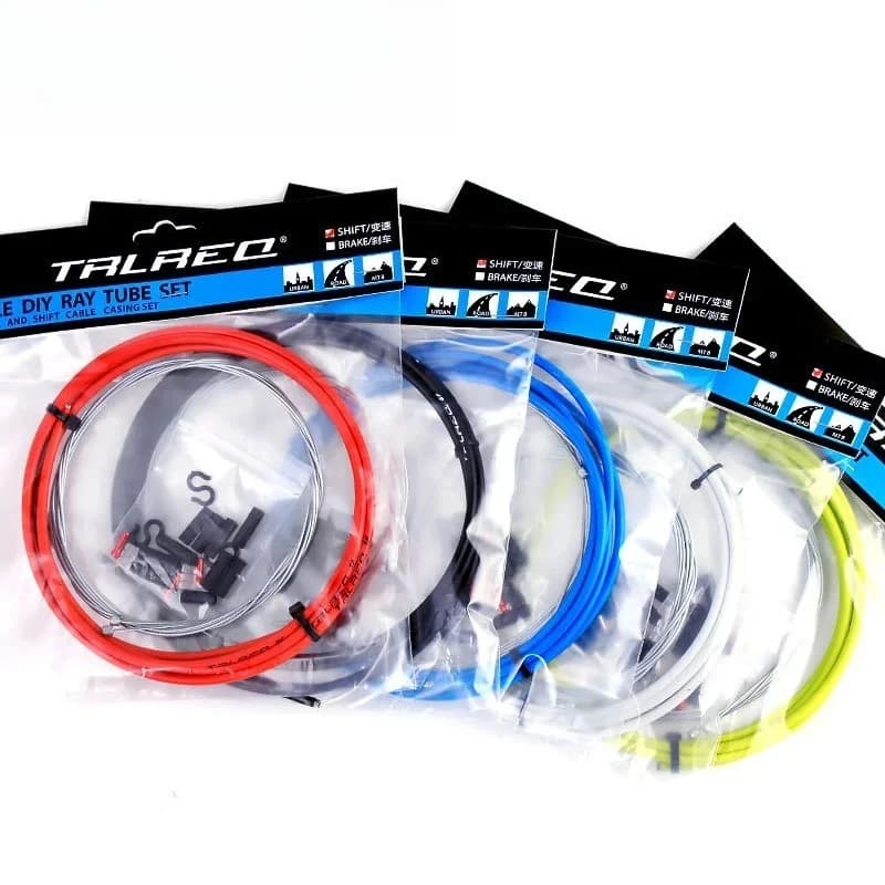 1pc Bike Brake Shift Cable Kit 4mm/5mm Derailleur Cable Set with Housing for Mountain Road Bikes Complete Repair Solution