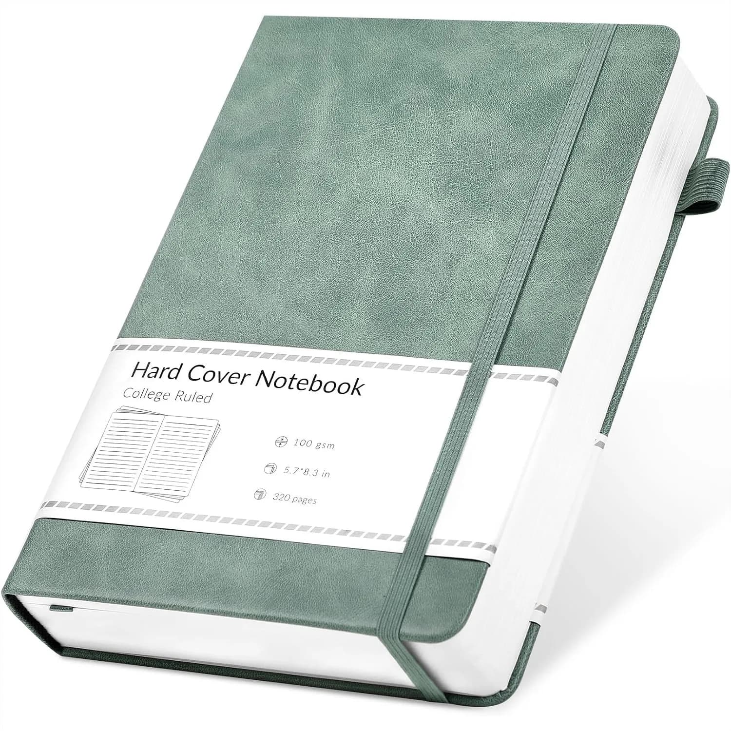 A5 Lined Journal Notebook for Women Men with 320 Pages Thick 100gsm Paper, Hardcover Leather Writing Diary for Work Note Taking