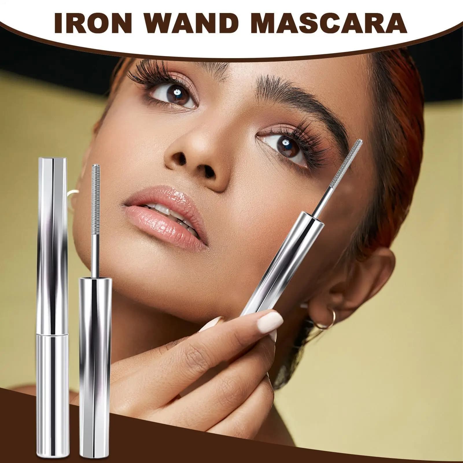 Mascara with metal wand Waterproof Metal Mascara Bigodini for long-lasting eyelashes Makeup for incredible volumizing and lightweight eyelashes