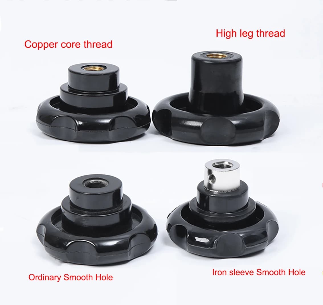 1 pz bachelite rotonda ondulata volantino macchina utensile maniglia ruota a sei stelle onda mano stringere dadi stampante 3D CNC
