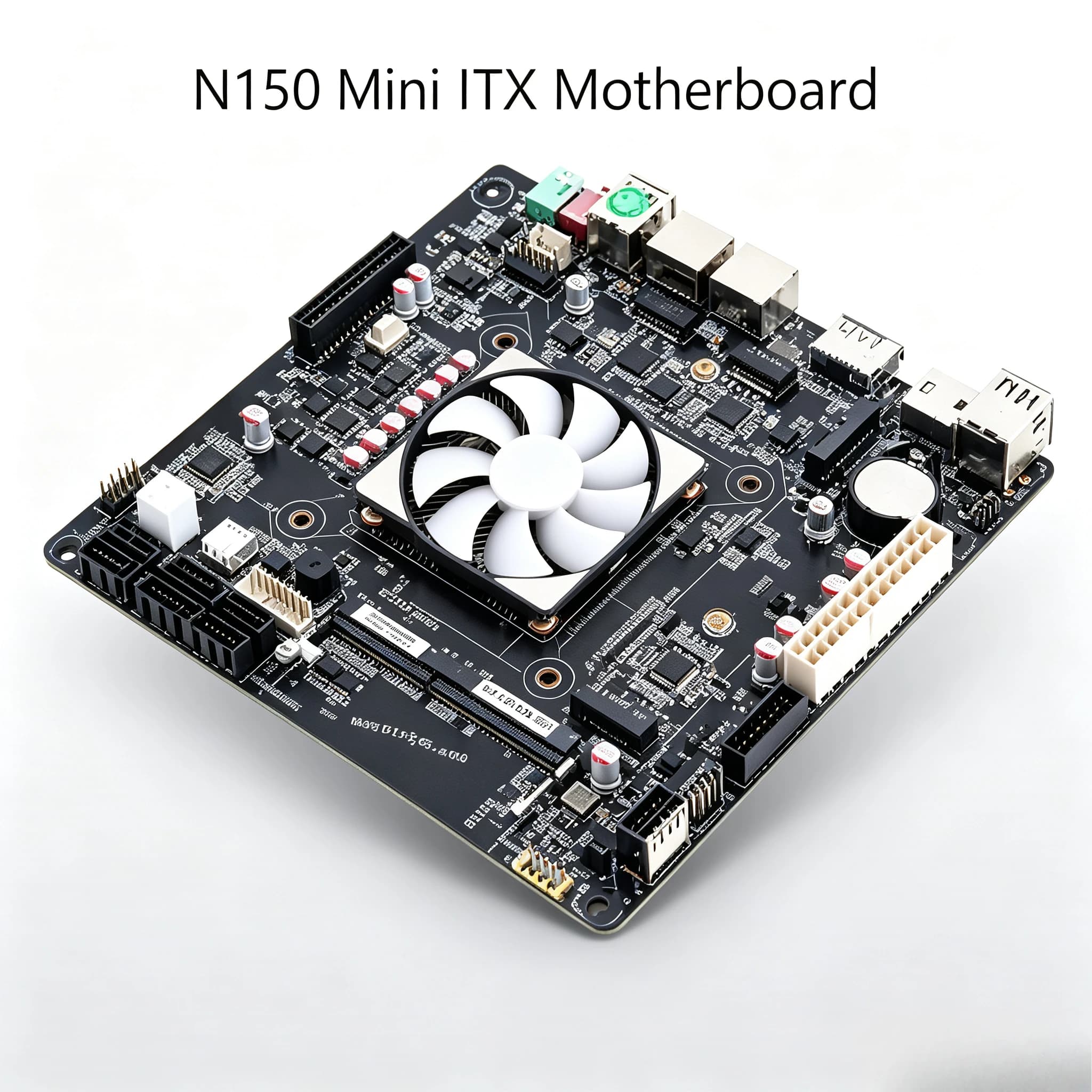 N150 NAS Mini ITX Motherboard, Dual 2.5G I226-V LAN, PCIe 3.0 Expansion Slot, Dual M.2 2280 NVMe SSD Slot Low Power Storage Serv