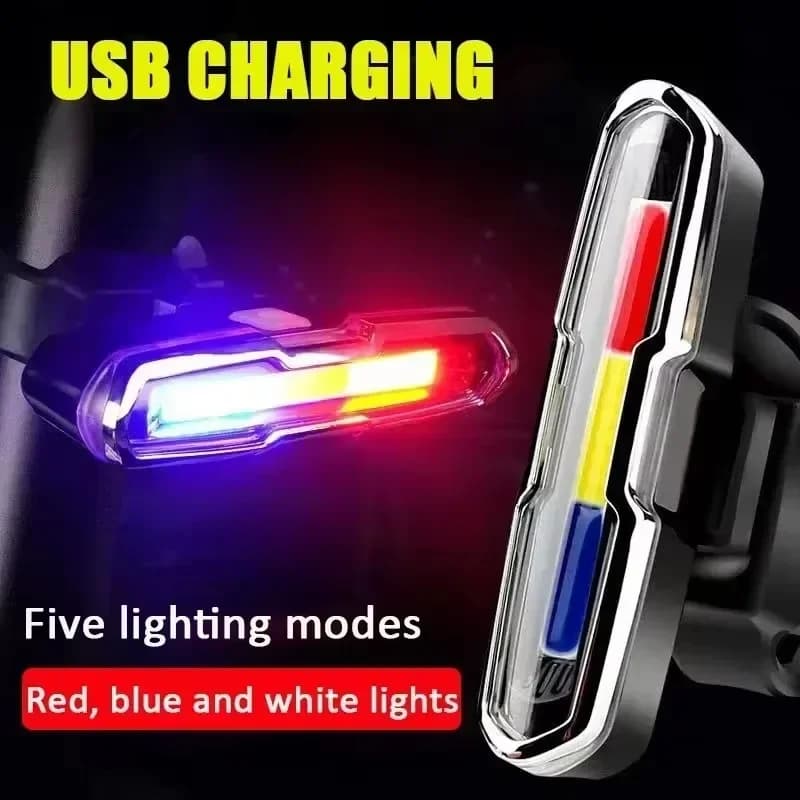 BUCKLOS Luce posteriore per bicicletta Spia di guida Fanale posteriore a LED impermeabile Ricarica USB Lampada per bici super luminosa Parte di sicurezza per ciclismo