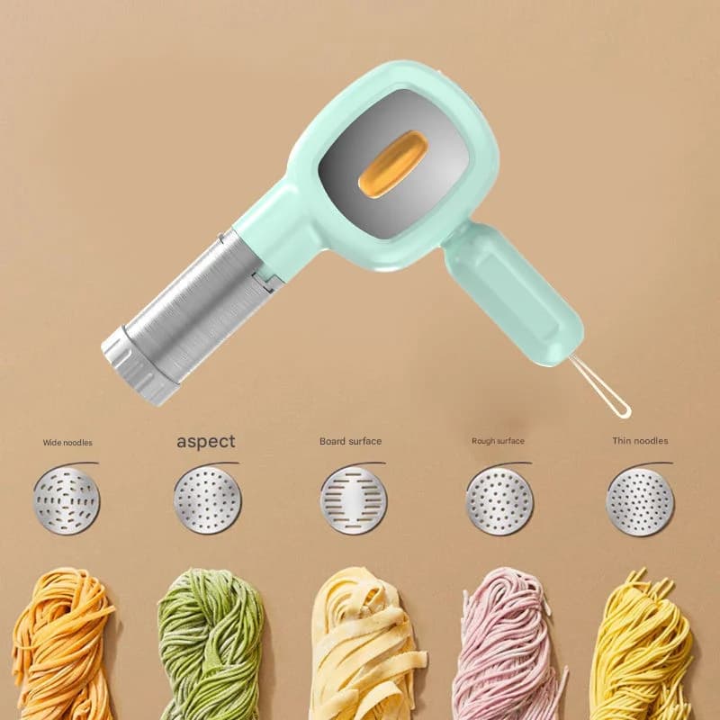 Macchina Elettrica Automatica Senza Fili per Pasta Fatta in Casa, Portatile, per Spaghetti e Noodle, con Funzione di Scolatura