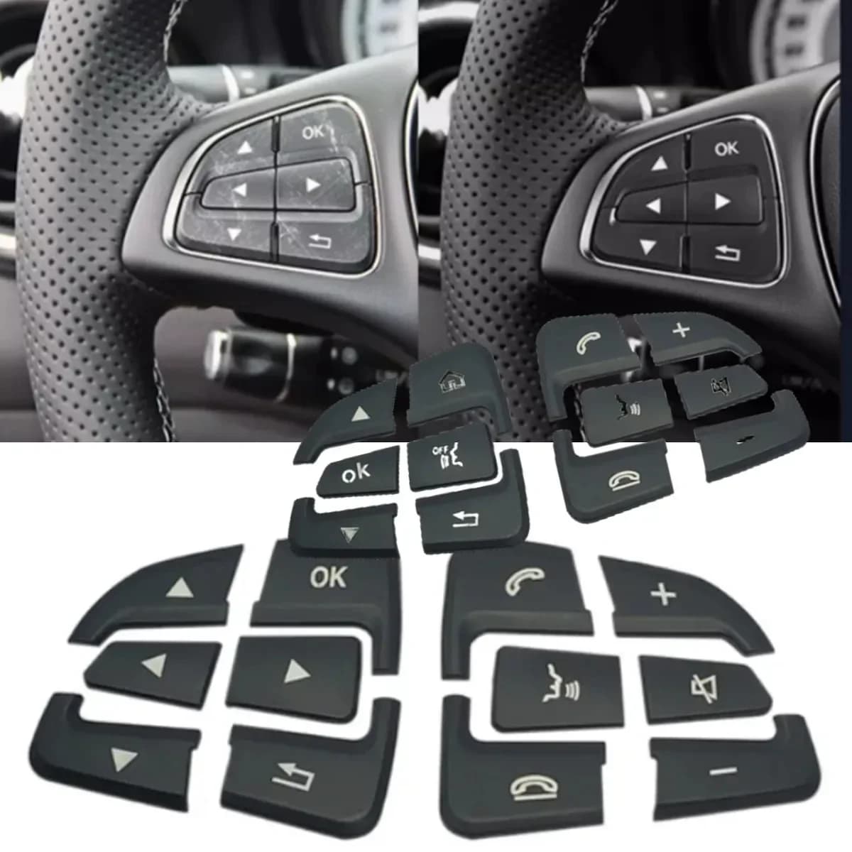 Car Fly Control Menu Trim Cover Button Switch Stickers For Mercedes Benz GLA CLA GLE GLC CLS W205 W253 C200L