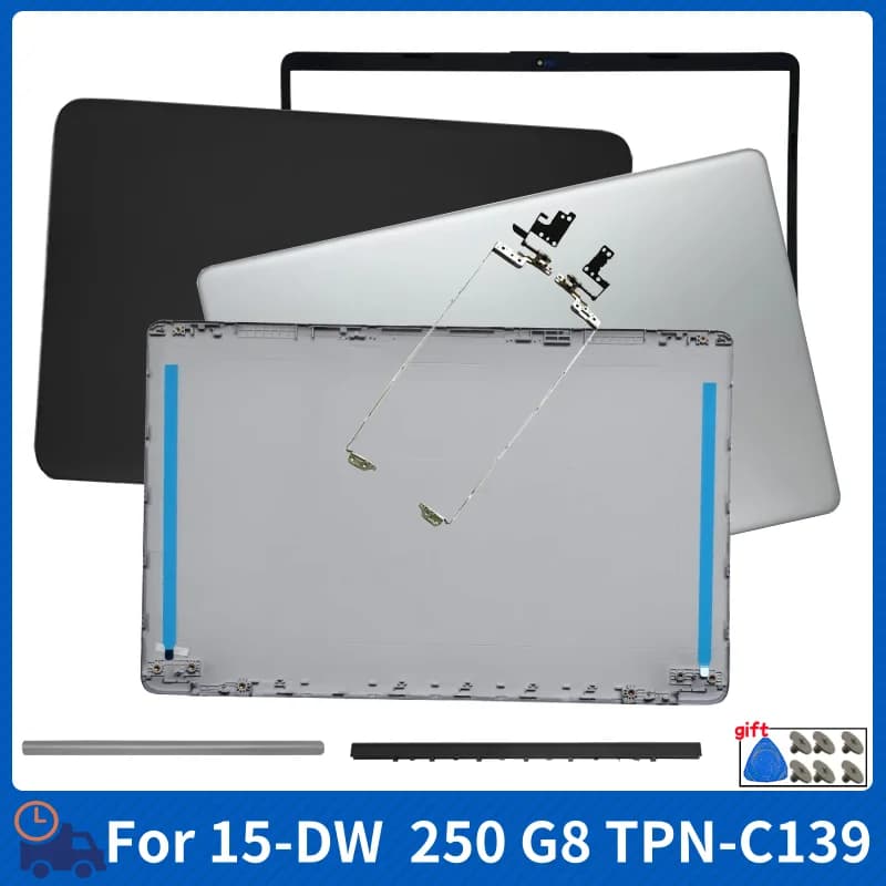 Per 250 G8 255 G8 15-DW 15S-DU 15S-DY 15S-DR TPN-C139 LCD Del Computer Portatile Della Copertura Posteriore/Lunetta Anteriore/Cerniera/Computer Sostituire Il Coperchio Posteriore Top Case
