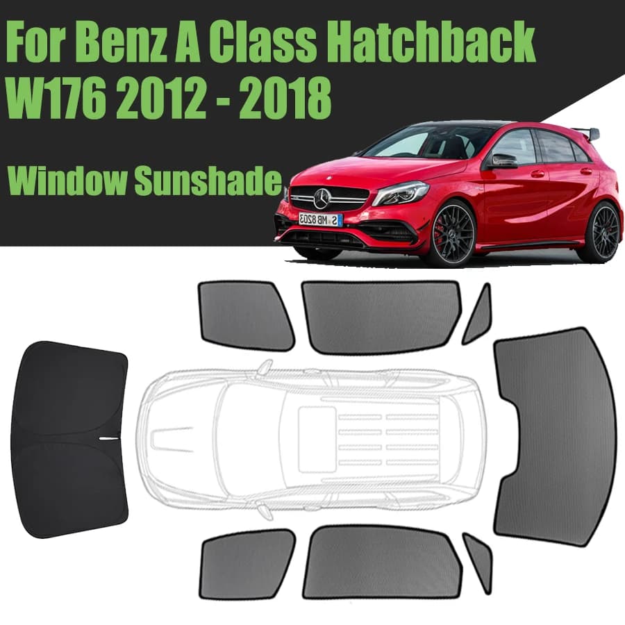 Parasole personalizzato per finestrino dell'auto per Mercedes Benz classe A Hatchback W176 2012 - 2018 tenda magnetica tenda anteriore del telaio del parabrezza