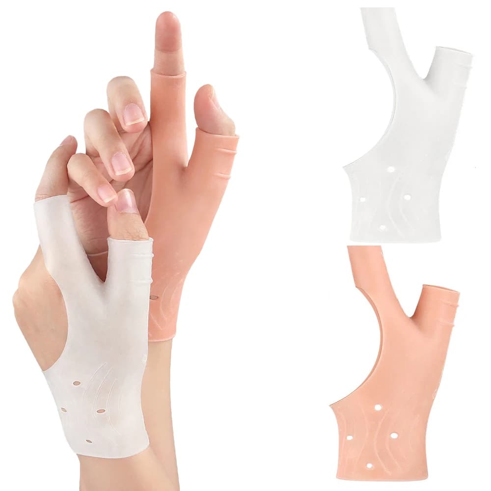 Bretelle di supporto per pollice da polso in gel da 1 pezzo, guanti per pollice unisex per polso, manica di compressione per polso per mano sinistra e destra morbida e impermeabile