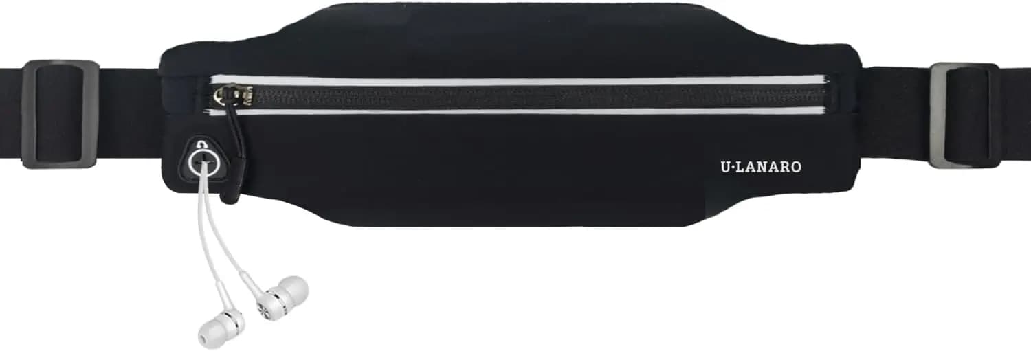 Slim Running Belt Fanny Pack for Men Women, Running Phone Holder Runners Pouch Waist Pack for Workout, Money Belt, Running Gear