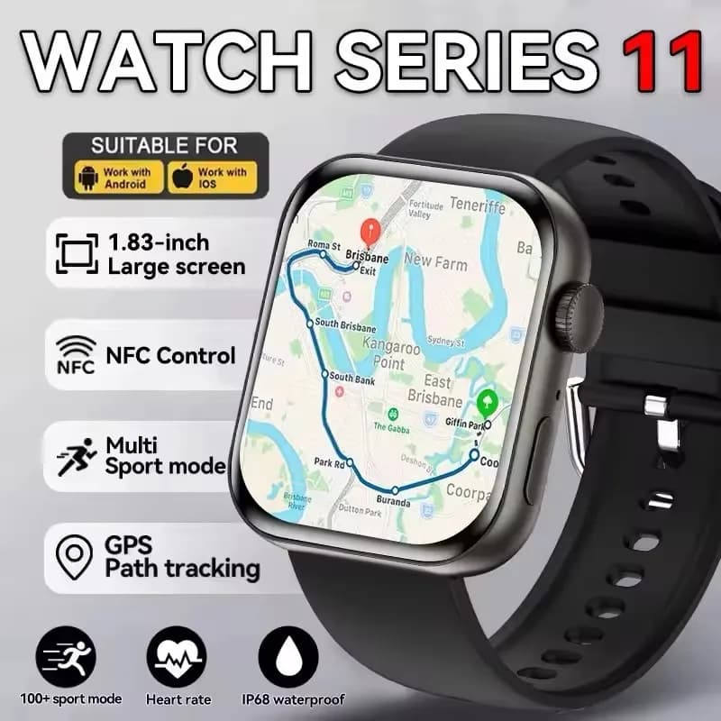 New Smartwatch 2026 for Apple Watch Series, with Bluetooth, Music, Video, Bluetooth, Waterproof, NFC, Compatible with Android and iOS