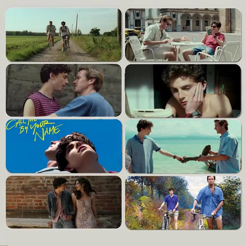 Tappetino per mouse Call Me by Your Name, tappetino per mouse da gioco di grandi dimensioni con bordo cucito spesso, tappetino da scrivania antiscivolo