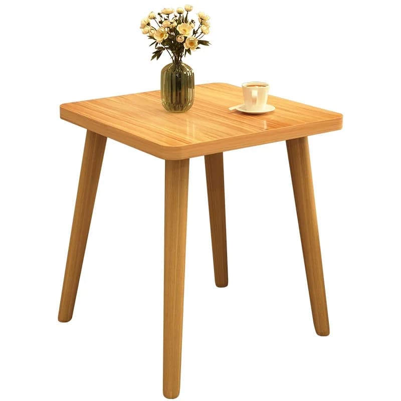 Formwell 50*50cm Square Side Table Wooden Small Coffee Table for Living Room Bedroom and Balcony Easy Assemble Solid Wood Legs