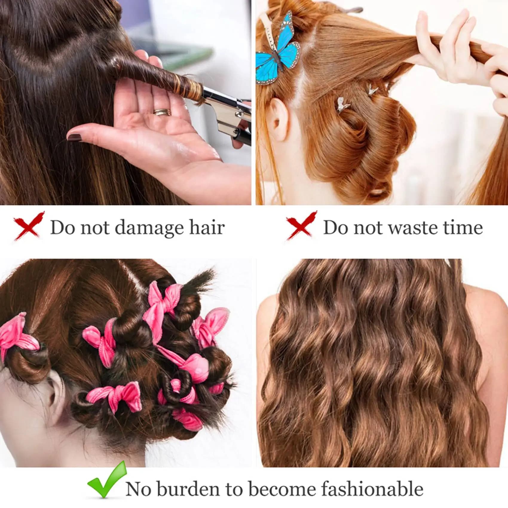 ABUG-20PCS Magic Bigodino Hair Rollers Night Sleep Wavepoint Foam Bigodin Rollers Flexible and Soft Hair Rollers