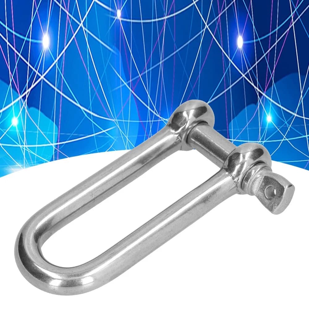 10pcs Straight Forged Construction Screw Pin Shackle Marine Grade Durable D Ring Shackle Wire Rope Connector For Sailboat