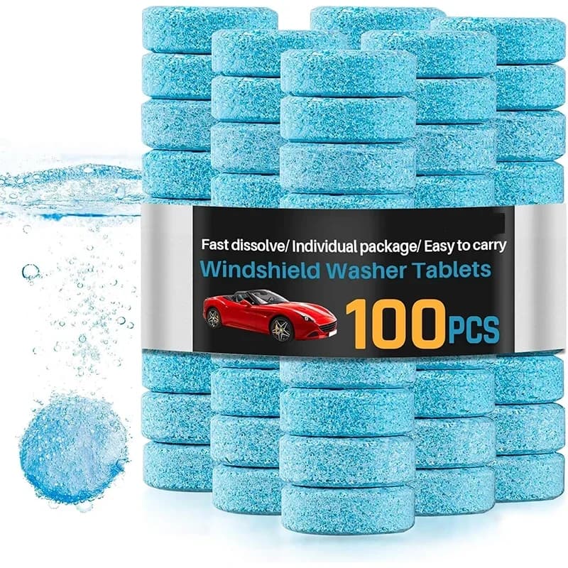 Compresse concentrate di fluidi per lavavetri per auto compresse per tergicristallo effervescenti solide per la pulizia dei vetri delle finestre della cucina della stanza dell'auto