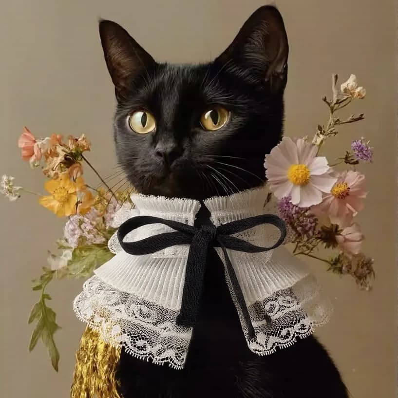 Original Scarf for Pets Dog Collar Nelace Lace Photoaphy Pet Accessories Bla Has Power Long Striped Scarf for All Seasons