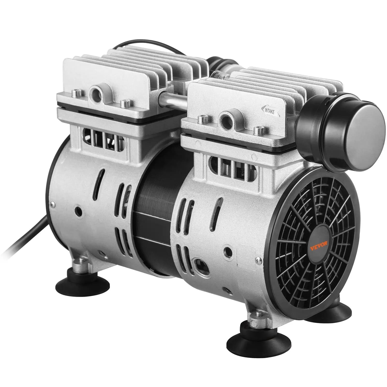 Pond aerator, 550W power, 5.2CFM for lakes up to 1 acre (about 0.4 ha) with 100' HP weighed pipe and diffuser, deep water air compressor