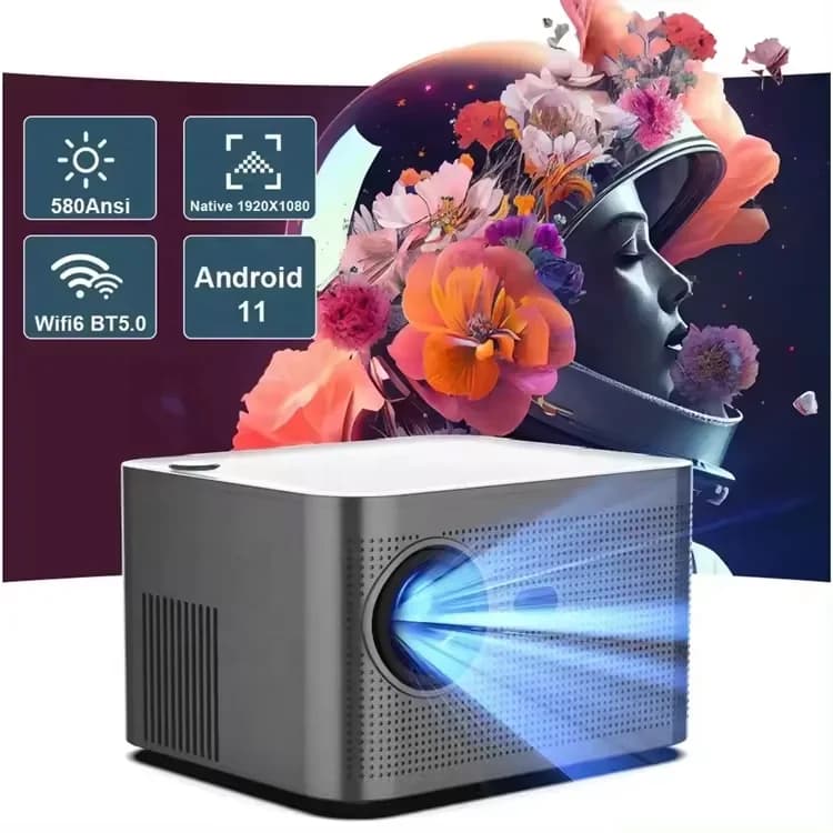 Disponibile HY350 Proiettore Mini Smart Android 11 4K per Home Theater, Portatile, Auto HD, Nuovo Modello 2024