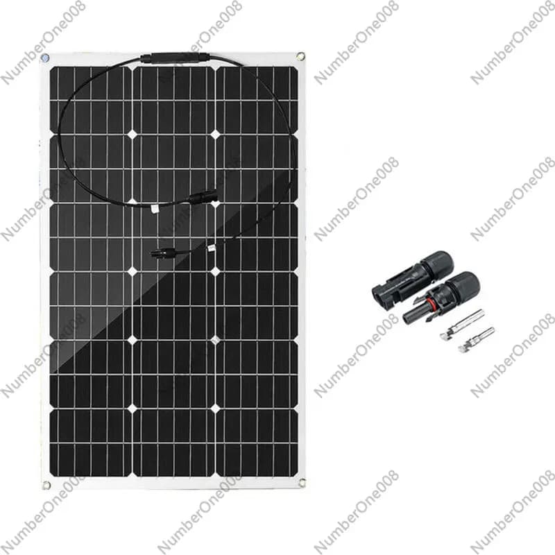 Pannello Solare Monocristallino 80W 18V per Esterni, Tetto Barca, Generazione di Energia Off-Grid, Ricarica Batteria 12V per Camper