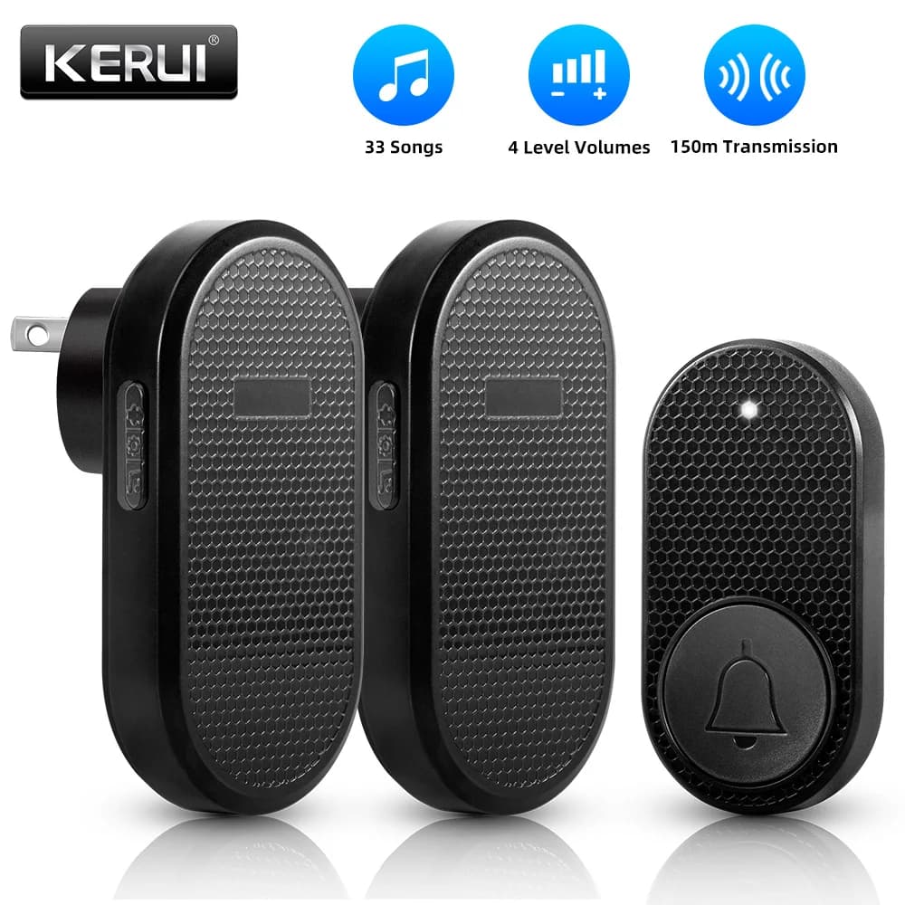 M558 Campanello intelligente wireless Benvenuto Allarme di sicurezza domestica Campanello per porta con 33 brani Volume regolabile a 4 livelli Installazione semplice