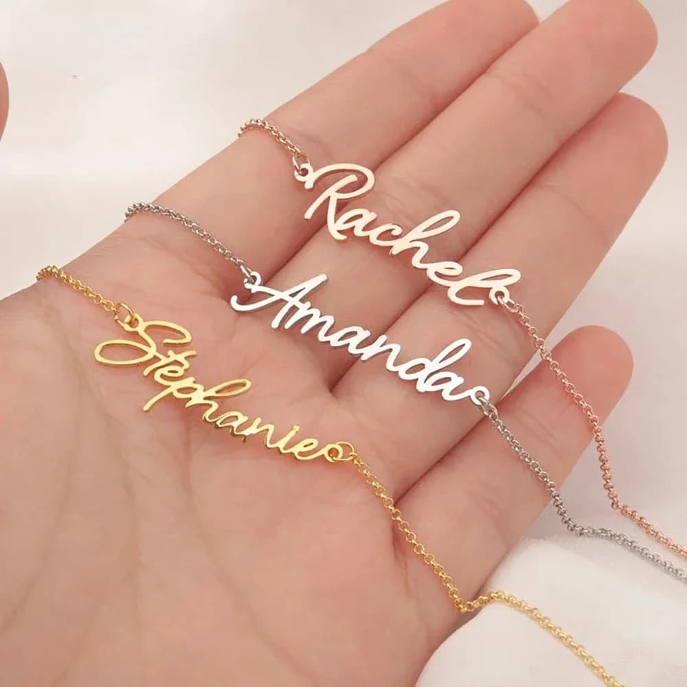 Bracciale con nome personalizzato per donna Targhetta per gioielli in acciaio inossidabile Regalo con ciondolo unico per accessorio per feste per ragazze