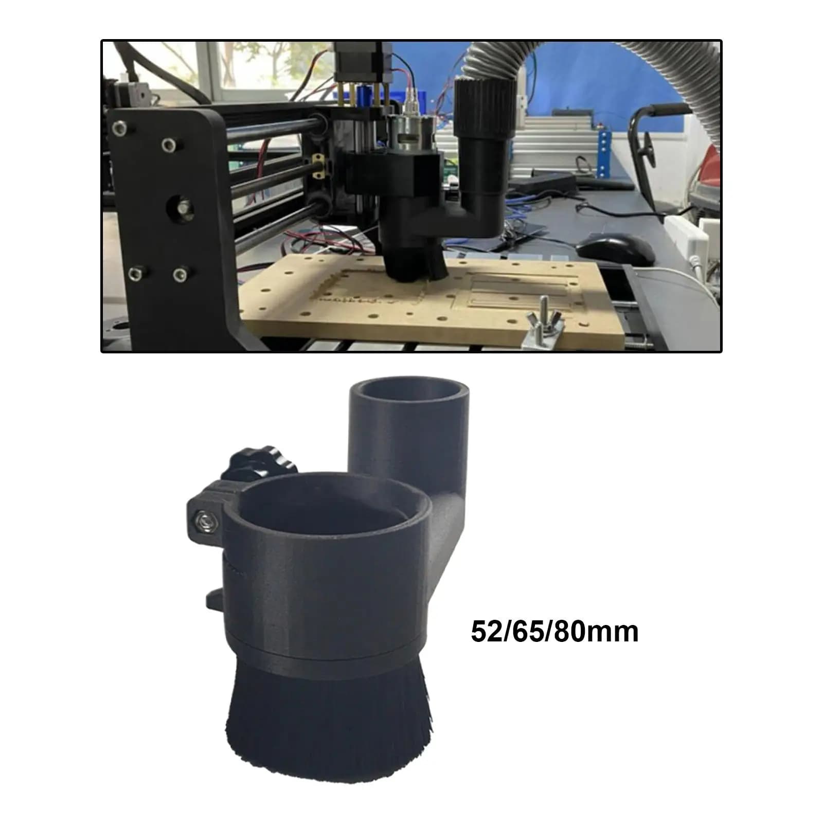 Spazzola per mandrino robusta per fresatura CNC del legno