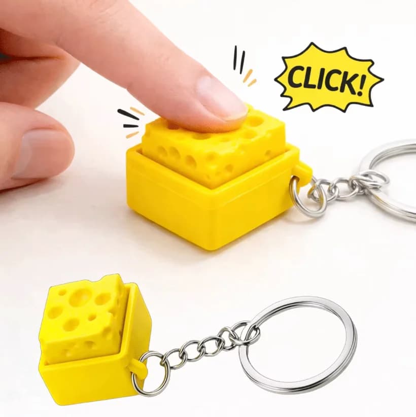 Portachiavi 3D Stampato a Forma di Mini Tastiera, Clicker Antistress, Giocattolo Regalo, Accessorio Portachiavi