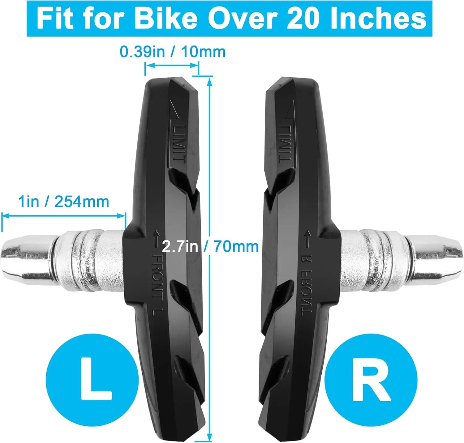 Pastiglie Freno per Bicicletta con Strumento di Installazione, Pastiglie Freno a Disco per Cruiser MTB Mountain Bike, Blocchi Freno a V Universali
